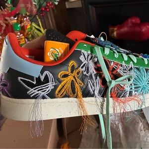 adidas Multicolor Embroidered Sneakers SST AEC superearth Sean Wotherspoon Black